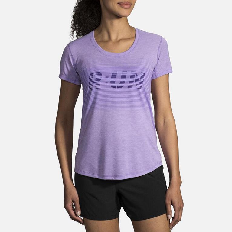 Brooks DISTANCE GRAPHIC Running Tank Top Womens Online - Purple (YBK328107)